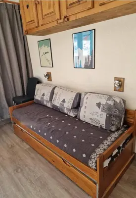 Un ou plusieurs lits dans un hébergement de l'établissement Grand Arbois Appartement 5 personnes Les Arcs 1800