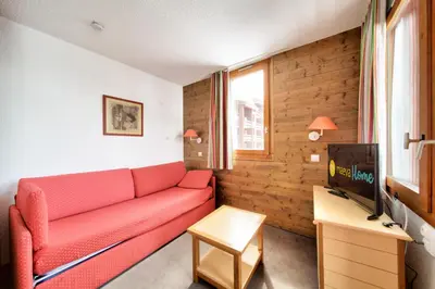 Coin salon dans l'établissement Résidence Les Chalets des Arolles - maeva Home - Studio 4 Personnes - Confort MAE-6544