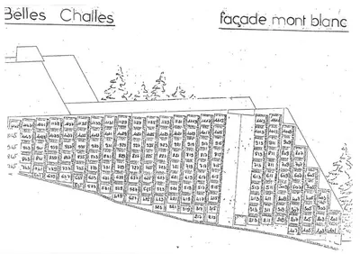 Plan de l'établissement Résidence Belles Challes - Studio 4 personnes à Arc 1800 skis aux pieds et proche des commerces dans le village du Charvet MAE-1952
