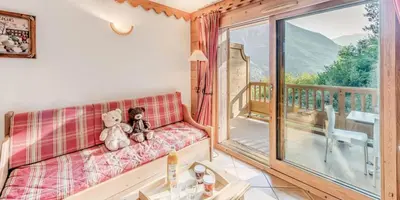 Balcon ou terrasse dans l'établissement Résidence Les Alpages - 4 Pièces pour 8 Personnes MAE-3834
