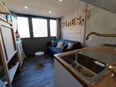 Cuisine ou kitchenette dans l'établissement Résidence Palafour - Studette cosy entièrement rénovée. MAE-3894