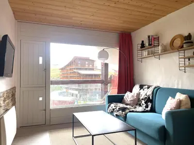 Coin salon dans l'établissement Studio rénové 4 pers, proche ski - FR-1-346-395