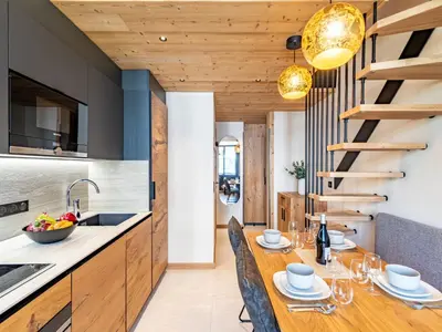 Cuisine ou kitchenette dans l'établissement Apartment Rond Point des Pistes - Val Claret-21 by Interhome