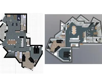Plan de l'établissement Spacieux appartement 8 pers avec WiFi, balcon et cuisine rénovée - FR-1-694-94
