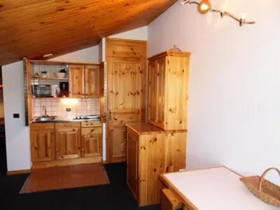 Cuisine ou kitchenette dans l'établissement Résidence Croix Du Sud - Studio fonctionnel · Centre station · Vue pistes · Casier à skis MAE-6404