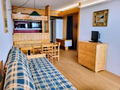 Un ou plusieurs lits dans un hébergement de l'établissement Appartement 6 pers · Balcon · Wifi gratuit · Parking - FR-1-346-559