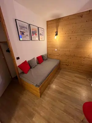 Coin salon dans l'établissement Appartement 1 chambre Croix du Sud Belle Plagne