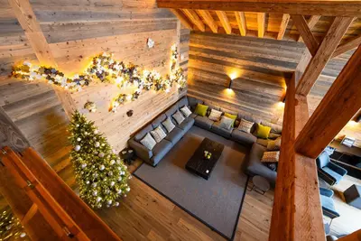 Coin salon dans l'établissement Chalet Chalmers