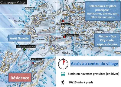 Plan de l'établissement Paradiski - Flat with mountain views