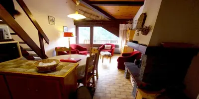 Coin salon dans l'établissement Résidence Ancolie - Les Hauts De Planchamp - 2 Pièces pour 6 Personnes MAE-6374