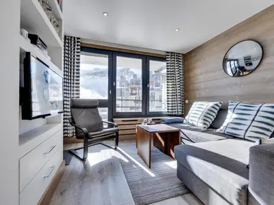 Coin salon dans l'établissement Appartement lumineux au Val Claret, proche pistes et commerces - FR-1-641-26