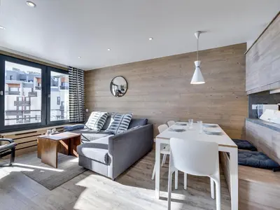 Coin salon dans l'établissement Appartement lumineux au Val Claret, proche pistes et commerces - FR-1-641-26