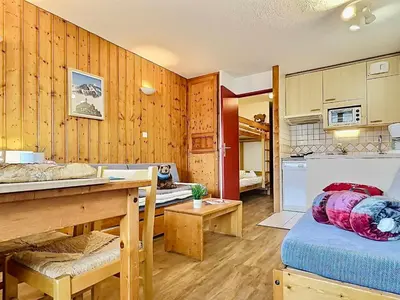 Cuisine ou kitchenette dans l'établissement Studio 4 pers avec parking au Lavachet - FR-1-411-904