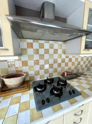 Cuisine ou kitchenette dans l'établissement T3 Champagny-en-Vanoise avec terrasse plein sud