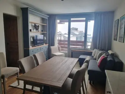 Coin salon dans l'établissement Appartement à Tignes - 5 pers, 41m², proche montagne - FR-1-449-191
