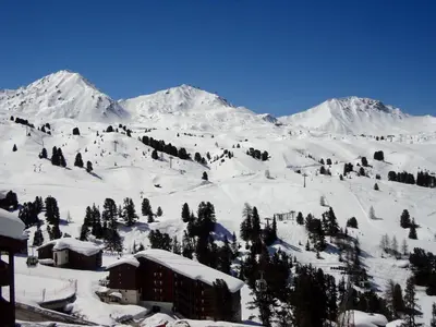 L'établissement Appartement confortable à La Plagne-Tarentaise 34 m² avec balcon en hiver