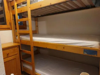 Un ou plusieurs lits dans un hébergement de l'établissement Résidence Praz De L'ours 2 - Studio 4 personnes à Vallandry en centre station et proche des pistes MAE-4004