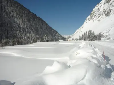 L'établissement Chalet le chamois en hiver