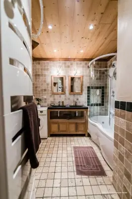 Cuisine ou kitchenette dans l'établissement Chalet Ancolie