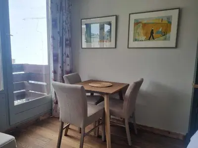 Coin salon dans l'établissement Tignes Studio 20m² - 2 pers, Balcon, Vue Montagne - FR-1-449-192