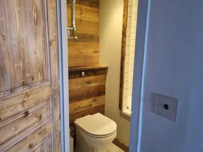 Salle de bains dans l'établissement Tignes Studio 20m² - 2 pers, Balcon, Vue Montagne - FR-1-449-192