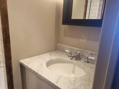 Salle de bains dans l'établissement Tignes Studio 20m² - 2 pers, Balcon, Vue Montagne - FR-1-449-192