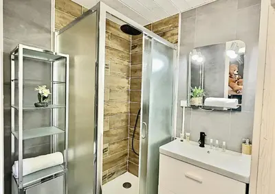 Salle de bains dans l'établissement Résidence Home Club - Bel appartement rénové pouvant acueillir 4 personnes à Tignes Lavachet MAE-2184