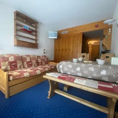 Studio ski aux pieds avec balcon aux Arcs 1800 - FR-1-346-561