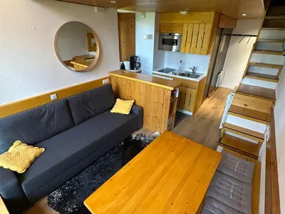 Cuisine ou kitchenette dans l'établissement Duplex lumineux au calme avec balcon - FR-1-346-560