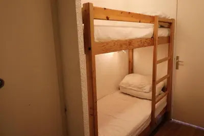 Un ou plusieurs lits dans un hébergement de l'établissement Résidence Home Club - Studio avec vue imprenable retour ski aux pieds MAE-8224