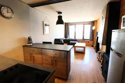Cuisine ou kitchenette dans l'établissement Résidence Tufs - Appartement fonctionnel· Pied des pistes MAE-0344