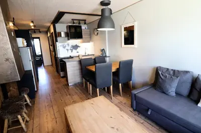Cuisine ou kitchenette dans l'établissement Résidence Tufs - Appartement fonctionnel· Pied des pistes MAE-0344
