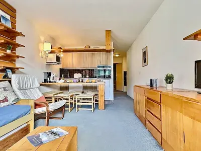 Cuisine ou kitchenette dans l'établissement 2 pièces 5 pers aux pieds des pistes à Val d'Isère - FR-1-411-916