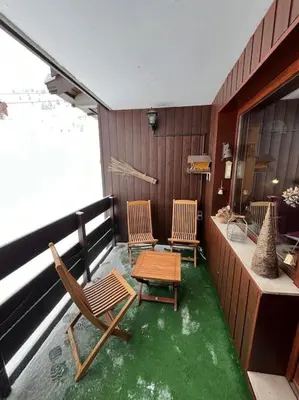 Coin salon dans l'établissement Belle Plagne - Skis aux pieds - Pierre de Soleil