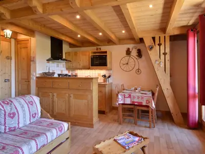 Cuisine ou kitchenette dans l'établissement Studio rénové 3/4 pers · Coeur de Belle Plagne · Animaux admis - FR-1-181-2748