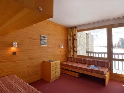 Un ou plusieurs lits dans un hébergement de l'établissement Appartement skis aux pieds, animaux admis - FR-1-181-2771