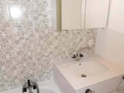 Salle de bains dans l'établissement Appartement skis aux pieds, animaux admis - FR-1-181-2771