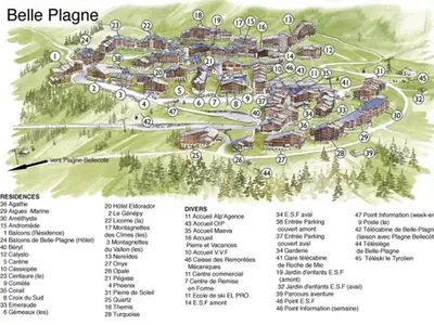 Plan de l'établissement Appartement tout confort Accès direct aux pistes Vue pistes Balcon - FR-1-181-2773