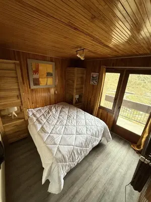 Un ou plusieurs lits dans un hébergement de l'établissement Appartement Tignes 2100 - 6-8 personnes - 2 chambres - 3 Télévisions - Wifi inclus