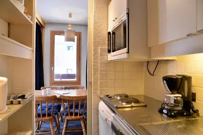 Cuisine ou kitchenette dans l'établissement Résidence Onyx - Appartement tout confort · Accès direct aux pistes MAE-6551