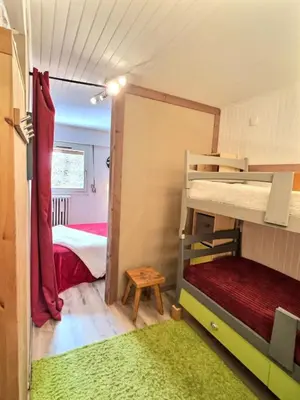 Un ou plusieurs lits dans un hébergement de l'établissement Résidence La Balme - Agréable 2 pièces pour 4 personnes, situé à Val d'Isère à proximité des pistes et du centre de la station MAE-3254