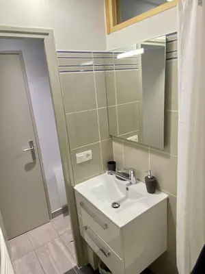 Salle de bains dans l'établissement Le murmure de l'Isère