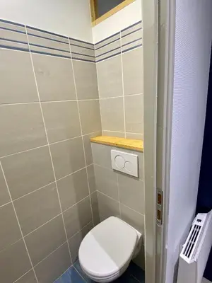 Salle de bains dans l'établissement Le murmure de l'Isère