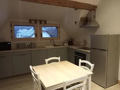 Cuisine ou kitchenette dans l'établissement la grande ourse