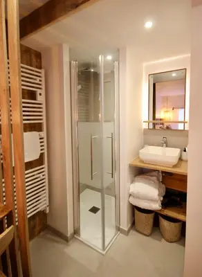 Salle de bains dans l'établissement Sourire Altitude