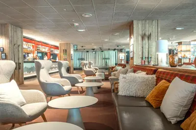 Coin salon dans l'établissement Belambra Clubs Tignes Val Claret