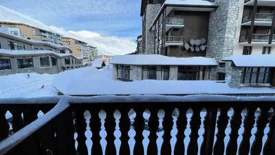 L'établissement Résidence Rond Point Des Pistes A - Appartement 2 pèces rénové, pieds des pistes MAE-2861 en hiver