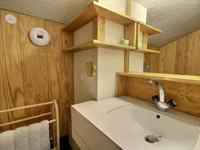 Plan de l'établissement Appartement 2 pièces avec belle vue sur pistes, animaux admis - FR-1-455-252