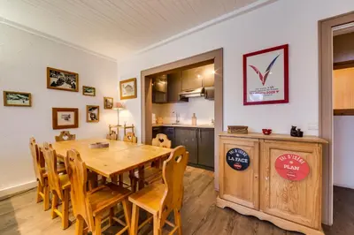 Cuisine ou kitchenette dans l'établissement Grand Paradis