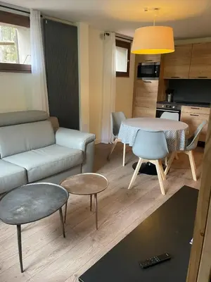 Cuisine ou kitchenette dans l'établissement Studio cosy en pleine nature proche des pistes